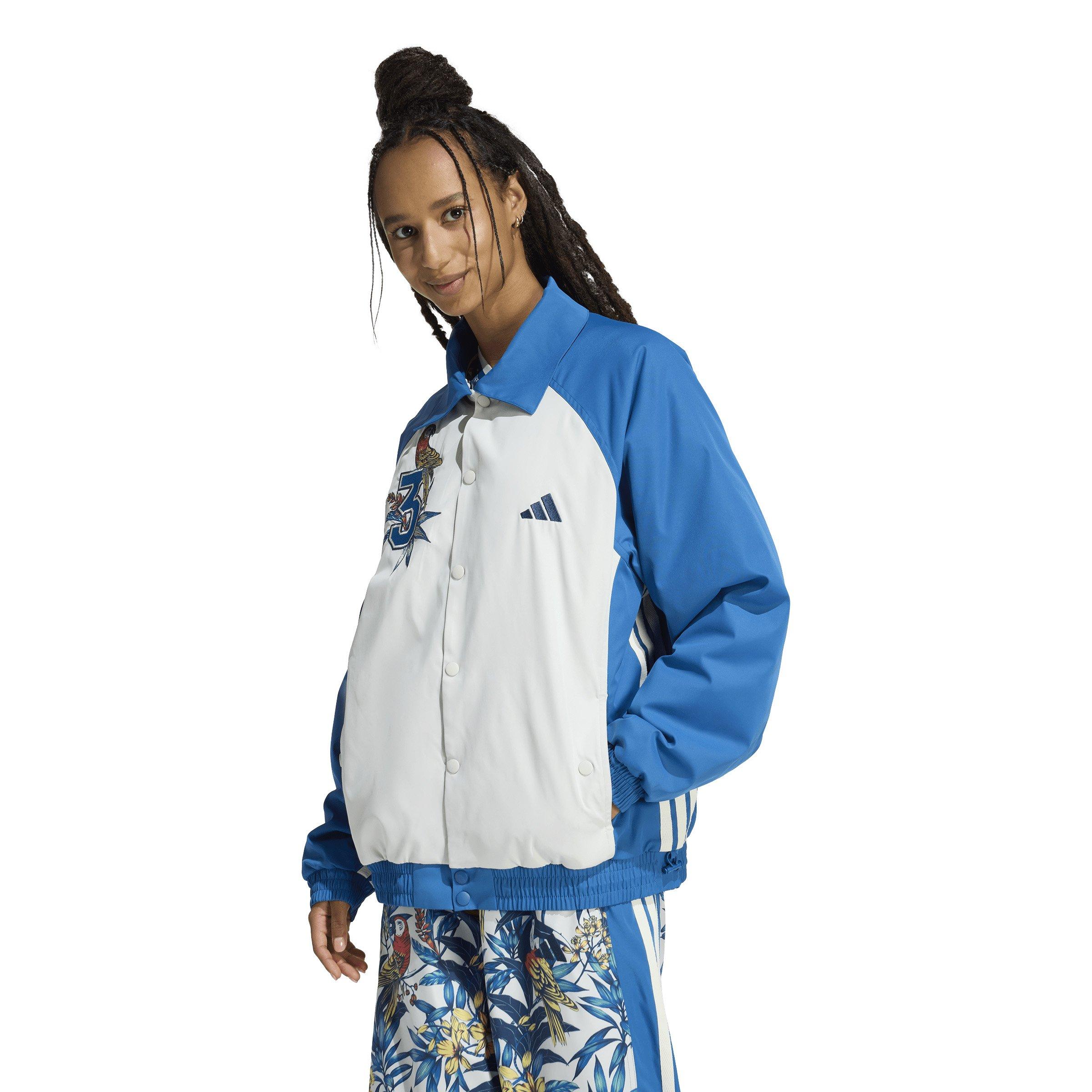 adidas Women's x FARM Rio Premium Jacket - Blue/White - BLUE/WHITE